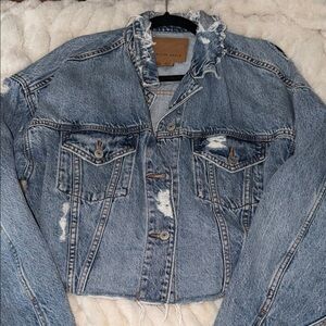 American Eagle Distressed Denim Jacket